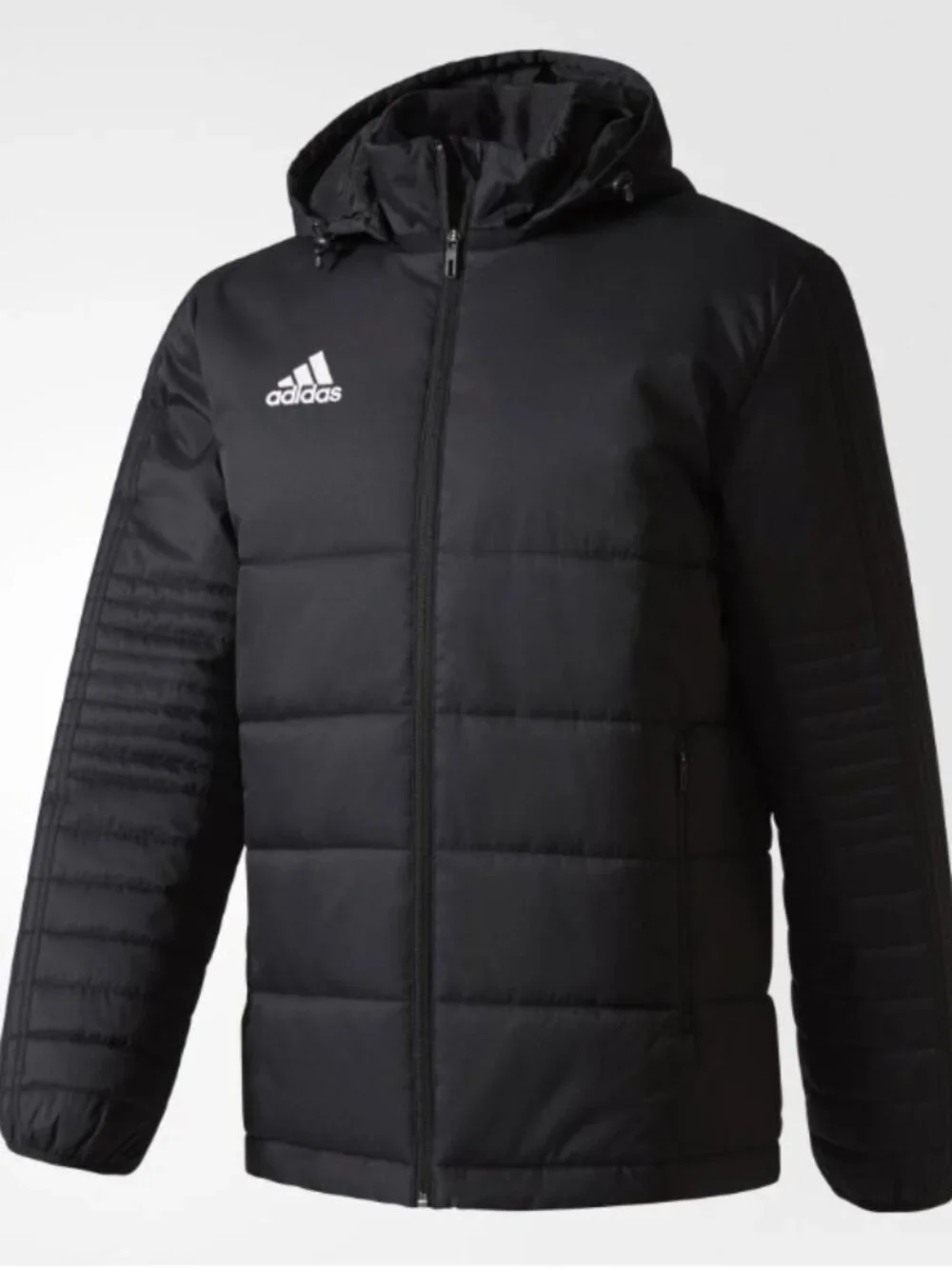 adidas Tiro 17 Mens XL Winter Insulated Jacket Soccer Bench Puffer Coat Black